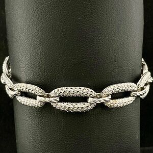 Clover 2 Corporation 925 Sterling Silver Bracelet 7.25” #502
